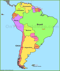 You can sort the capitals in south america: Map Of South America With Countries And Capitals Latin America Map South America Map America Map