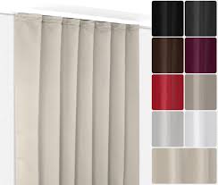 Der vorhang ist aus schwerer polyester ware (210gr/m²) gefertigt und verdunkelt nicht nur perfekt sondern kann auch wärmeisolierend und schallschluckend wirken. Blackout Vorhang Krauselband Blickdicht Verdunkelungsgardine Bugelfrei 300x245 Cm Farbe Wahlbar Beautex Home For Living