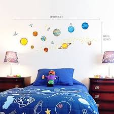 DECOWALL DS-8007 Solar System Planets Space Wall Sticker Wall Decal for  Living Room Bedroom Children's Room (Small) : Amazon.com.au: Baby