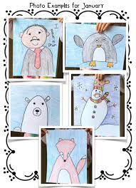 January Directed Drawings First Grade Blue Skies Directed Drawings January Directed Drawing Directed Drawing Kindergarten