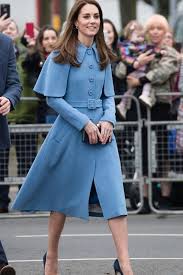 Bundled up in a cornflower blue sportmax coat, middleton, 33 prince george's mom finished the look with her navy blue jimmy choo georgia heels and l.k. Kate Middleton Blue Coat 2019 Thecelebritydresses