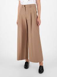 Cotton and viscose knit pullover. Cotton Gabardine Trousers Camel Crochet Max Mara