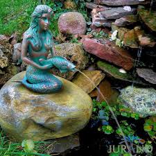Wasserspeier aus stein für garten,brunnen und teich. Hausgartenprofi Wasserspeier Brunen Figur Steinfigur Fur Garten Deko Teich Wasserspucker 6022