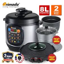 A pressure cooker is basically a pot with a really tight fitting lid and some safety valves. Resepi Primada Pressure Cooker Primada Malaysia Primada Speedy Intelligent Cooker Mpc6050 Primada Jumbo Pressure Cooker Pc8030 Feature Chinese Version Xrae Nah