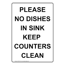 no dishes in sink keep counters clean