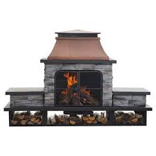 Connan Steel Wood Burning Outdoor Fireplace Outdoor Wood Burning Fireplace Fireplace Garden Natural Stone Fireplaces