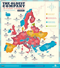 The Oldest Company In Every Country Mapped Digg In 2020 Country Maps Old Things History Infographic