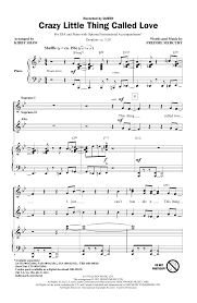This thing called love, i must get round to it. Queen Crazy Little Thing Called Love Arr Kirby Shaw Sheet Music Pdf Notes Chords Pop Score Tbb Choir Download Printable Sku 160492