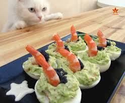 Ver más ideas sobre aguacate, aguacate recetas, comida. Huevos Rellenos De Aguacate Y Langostinos Comidiario Bloc De Cocina Punk