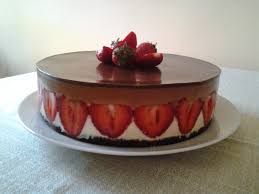 Strawberry Dark White Chocolate Mousse Cake Mousse Cake Desserts Cake