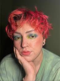 Guy Wearing Colored Mascara