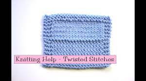 (scroll down for video tutorial). Knitting Help Twisted Knit Stitches Youtube