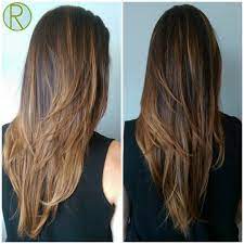 Long haircut with face framing layers v haircut tutorial step by step. V Haircut With Layers
