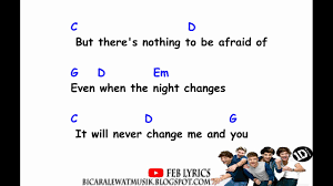 Chord Lyric Song Night Changes One Direction Acoustic Youtube