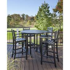 Trex Outdoor Furniture Monterey Bay 5 Piece Black Frame Bar Height Patio Set With Bar Height Lowes Com Bar Height Patio Set Trex Outdoor Furniture Patio Set