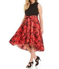 Details About Ignite Evenings Plus Size 18w Black Red Floral Print Midi Dress Nwt 140