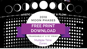 2018 Moon Phase Calendar Free Lunar Phases Calendar