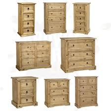 Chest Of Drawers Pine Corona Bedroom Furniture Solid Wood Bedside Tables