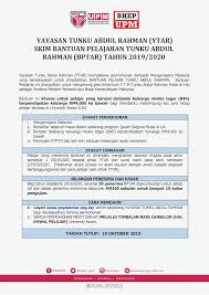 Hujung minggu ini, #awanipagi akan membawakan perkongsian manfaat biasiswa tunku abdul rahman buat mereka yang sedang mencari bantuan kewangan untuk. Bhepupmofficial On Twitter Yayasan Tunku Abdul Rahman Ytar Skim Bantuan Pelajaran Tunku Abdul Rahman Bptar Tahun 2019 2020