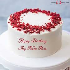 Beautiful Birthday Cake Images Download With Name Enamewishes In 2020 Cake Name Red Velvet Cake Cake Writing