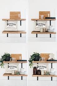 How To Style Open Shelving In Six Easy Steps Kitchen Shelf Decor Kitchen Shelves Styling Farmhouse Shelves
