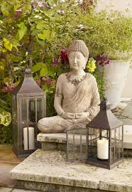 Foster Serenity In Your Garden With Pier 1 Lanterns And Buddhas Buddha Garden Zen Garden Meditation Garden