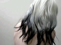 Reverse Ombre Black And Blonde Hair Reversed Ombre Hair Chalk Black Hair Ombre Grey Hair Dye