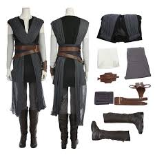 Star wars 7 kinder kostüm rey deluxe bestehend aus hemd mit langen schärpen, gürtel mit tasche, armstulpen, manschette und knielanger hose mit gummizugbund. Rey Cosplay Costume Star Wars 8 The Last Jedi Jedi Kostum Kleidung Muster Kleidung