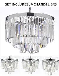 Check spelling or type a new query. Set Of 4 Chandeliers 1 Odeon Crystal Glass Fringe 3 Tier Chandelier H 21 50 W 19 75 3 Odeon Crystal Glas Chandelier Lighting Chandelier Chrome Chandeliers
