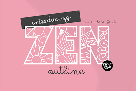 Download Zen Font By Dixietypeco Creative Fabrica In 2020 Best Free Fonts Zen Outline Fonts SVG Cut Files