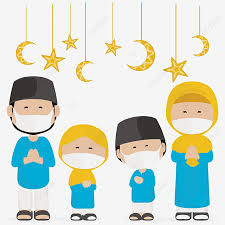 Membuat masker ini cukup sulit dan bahannya juga susah didapatkan. Muslim Family Greeting With Face Mask Muslim Family Man Png Transparent Image And Clipart For Free Download