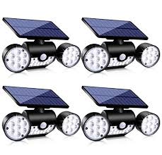 Two adjustable heads to aim light! Solar Lights Outdoor Ollivage 30 Led Solar Security Lights With Motion Sensor Outdoor Spotlights Ip65 Waterproof 360 Adjustable Solar Wall Lights Outdoor For Yard Garage Patio Porch 4 Pack Buy Online In