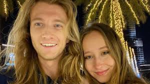 Steven Johnston and Alina Shaimardanova go blue for couple's photo