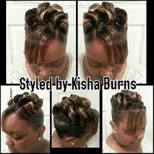 Sculpted Up Do With No Frenchroll Black Hair Updo Hairstyles Black Women Updo Hairstyles Straightening Natural Hair
