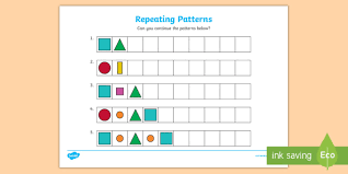 Dltk's educational activities for kids shapes worksheets. Free Repeating Patterns Worksheet Foundation Stage