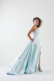 Mothes of the groom can also take advantage of these samples. Aurora Dusty Blue Silk Duchess Satin Wedding Dress Size 8 Etsy