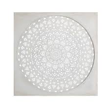 Deco Murale En Metal Blanc 110x110cm Sohar Parement Mural Decoration Murale Deco Murale