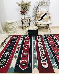 Black And White Boho Rugs This Red Black And White Boho Rug In The Below Example Is A Basic Piece Of The One Of A Kind Combination That Gives The R Boho Rug Boho Carpets Rugs