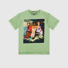 Shop The Oversize Guccihallucination T Shirt By Gucci Three Women Dressed In Flamboyant Looks Designed By Al Tshirt Design Men Mens Tshirts Sweatshirts Women