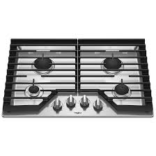 Entertain more possibilities., more heat for more space, smart design adds style and functionality, boil water quickly in almost every pot, the perfect match for pots and pans of all sizes Whirlpool Gas Cooktop 4 Burners 30 Inch Stainless Steel 15 000 Btu Wcg55us0hs Rona