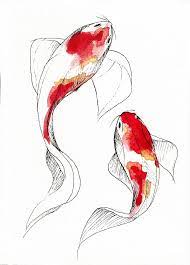 Watercolor Koi Fish On Behance Koi Art Koi Fish Drawing Fish Drawings