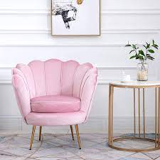 Cherry Tree Furniture Hepburn Scalloped Velvet Armchair Tub Chair Pink Amazon Co Uk Kitchen Home Pink Furniture Velvet Armchair Pink Chair