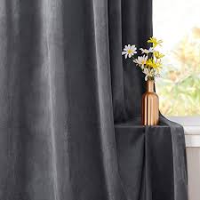 Velvet curtains, custom window curtain panels, curtain panels, blackout curtains, dining room curtains, bedroom curtains, linen curtains, fantasyfabricdesigns. Stangh Grey Velvet Curtains For Living Room 96 Inches Long Light Blocking Velvet Curtain Panels Privacy Grommet Window Drapes For Bedroom Sliding Glass Door W52 By L96 Inches 2 Panels Pricepulse