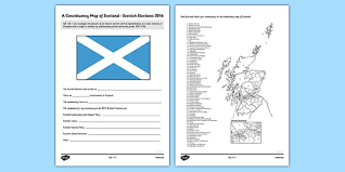 Elections to the scottish and welsh parliaments will be held on may 6 © ft montage. Scottish Elections 2016 Constituency Map Teacher Made