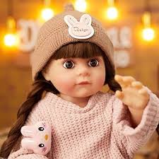 Yupra Realistic Sound with Sensor & Activities! Lifelike Full Silicone Body  Reborn Baby Girl Doll Toy Princess Toddler Bebe with Brown Long Hair Gift  ...