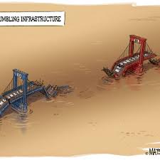 Americans are enduring what many are calling a historic economic collapse. Democrats And Republicans Are America S Crumbling Infrastructure In R J Matson S Latest Political Cartoon Opinion Cartoon Madison Com