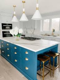 A rich deep blue appears on these cabinets in a kitchen designed by jean stoffer, the brass pulls look amazing with navy. 3 Stunning Kitchen Colour Trends For 2020 Bloomsbury Fine Cabinetry Inc