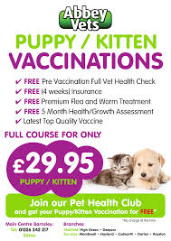 How much does a veterinary nurse make at the pet vet in barnsley, england? Puppy Kitten Vaccinations Abbey Vets