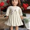 Free knitting patterns for a strappy top and skirt for fashion dolls. 3