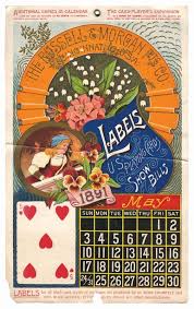 U S Playing Cards Calendar Page May 1891